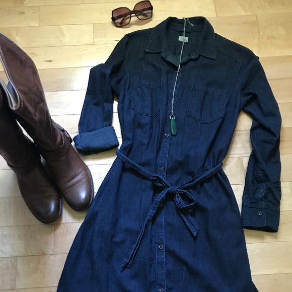 a new day Dresses & Skirts - A New Day Button-Up Soft Denim Dress w/pockets EUC
